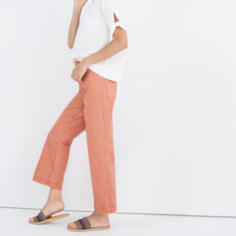 Madewell Slim Emmett Wide Leg Crop Pants 29